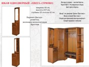 Шкаф однодверный для прихожей с “Омега”  ТРЮМО 3687