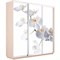 Шкаф-купе 3х дв с фотопечатью Орхидея Белая 2418
